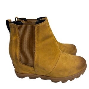 Sorel Women’s Joan of Arctic Wedge II Chelsea Lux Camel Brown Size 7